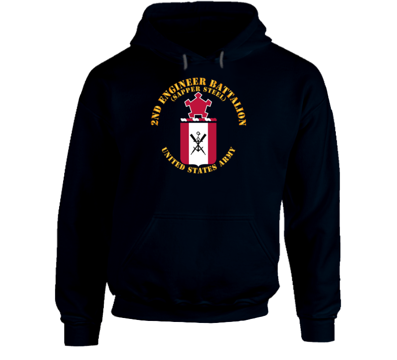 Army - Coa - 2nd Engineer Battalion - Sapper Steel Hoodie