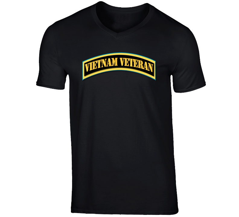 Army - Vietnam Veteran Tab - Gold V-neck
