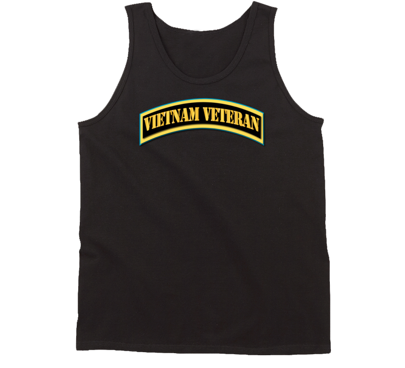 Army - Vietnam Veteran Tab - Gold Tanktop