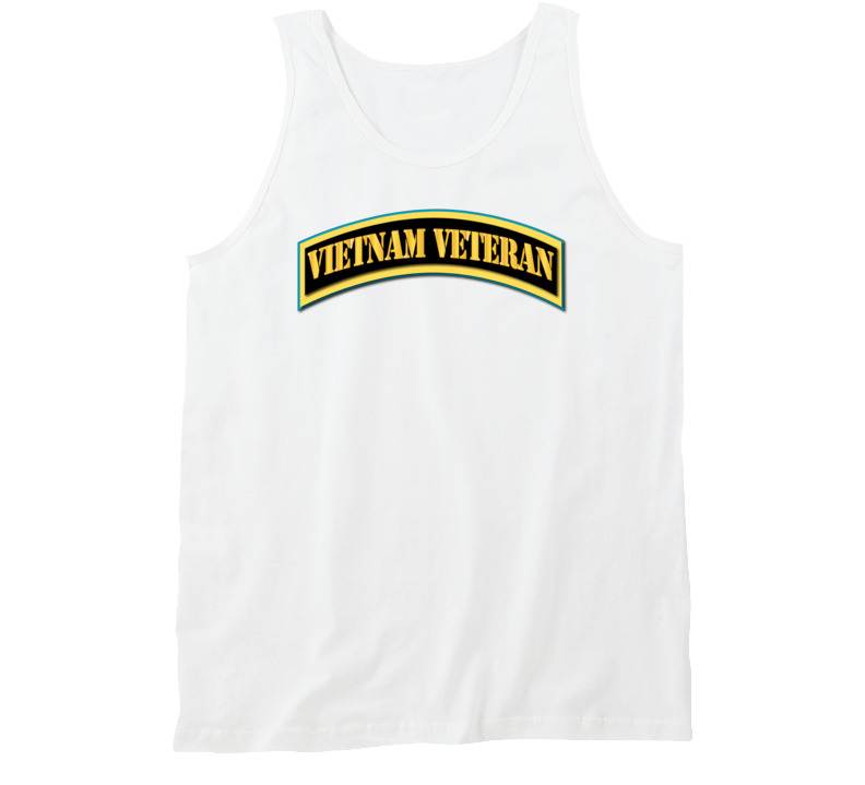Army - Vietnam Veteran Tab - Gold Tanktop