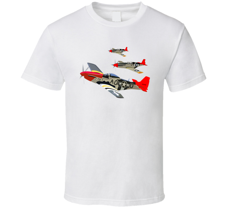 Army - Aac - 332nd Fighter Group - 12th Af - Red Tails Wo Txt T Shirt
