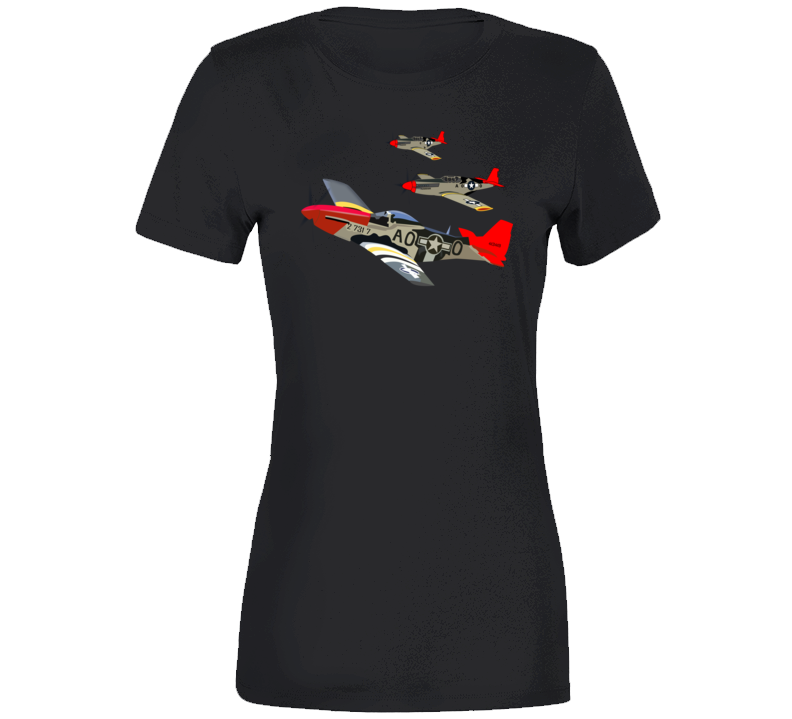 Army - Aac - 332nd Fighter Group - 12th Af - Red Tails Wo Txt T Shirt