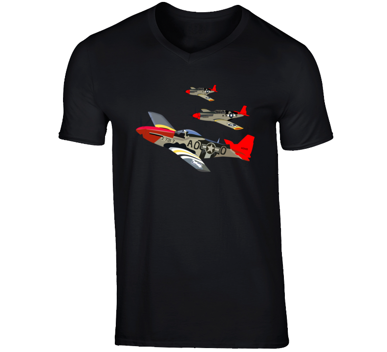 Army - Aac - 332nd Fighter Group - 12th Af - Red Tails Wo Txt T Shirt
