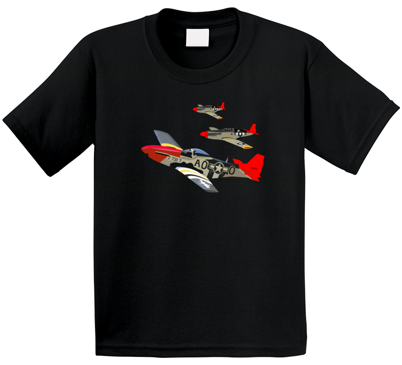Army - Aac - 332nd Fighter Group - 12th Af - Red Tails Wo Txt T Shirt
