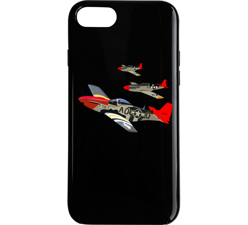 Army - Aac - 332nd Fighter Group - 12th Af - Red Tails Wo Txt Phone Case
