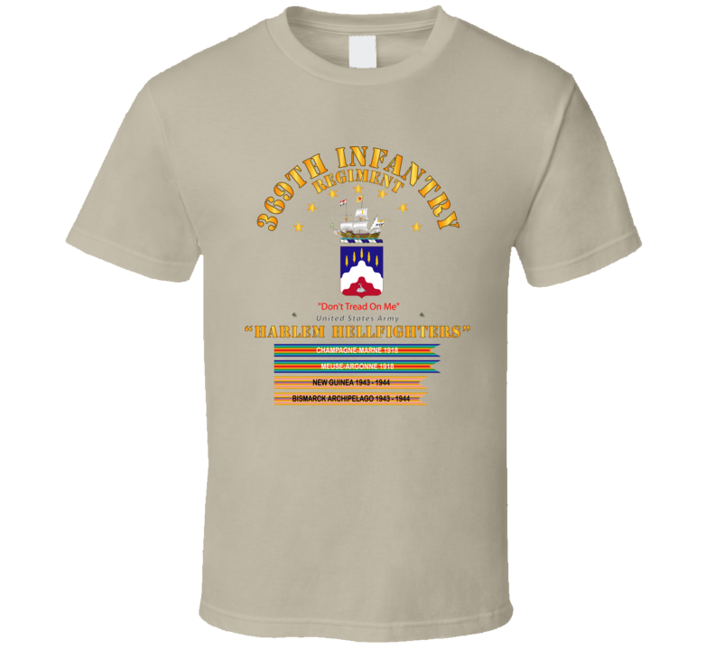 Army - 369th Infantry Regiment - Harlem Hellfighters W Streamers T Shirt