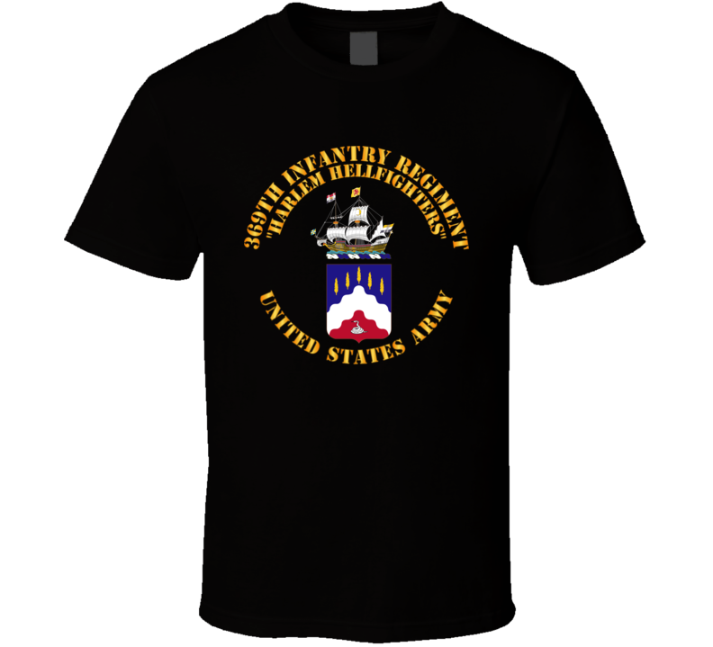 Army - Coa - 369th Infantry Regiment - Harlem Hellfighters Wo Drop Shadow T Shirt