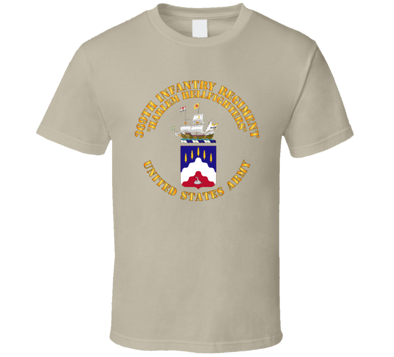 Army - Coa - 369th Infantry Regiment - Harlem Hellfighters Wo Drop Shadow T Shirt