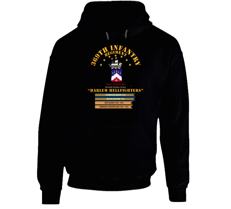 Army - 369th Infantry Regiment - Harlem Hellfighters W Streamers Hoodie