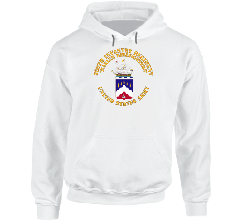 Army - Coa - 369th Infantry Regiment - Harlem Hellfighters Wo Drop Shadow Hoodie