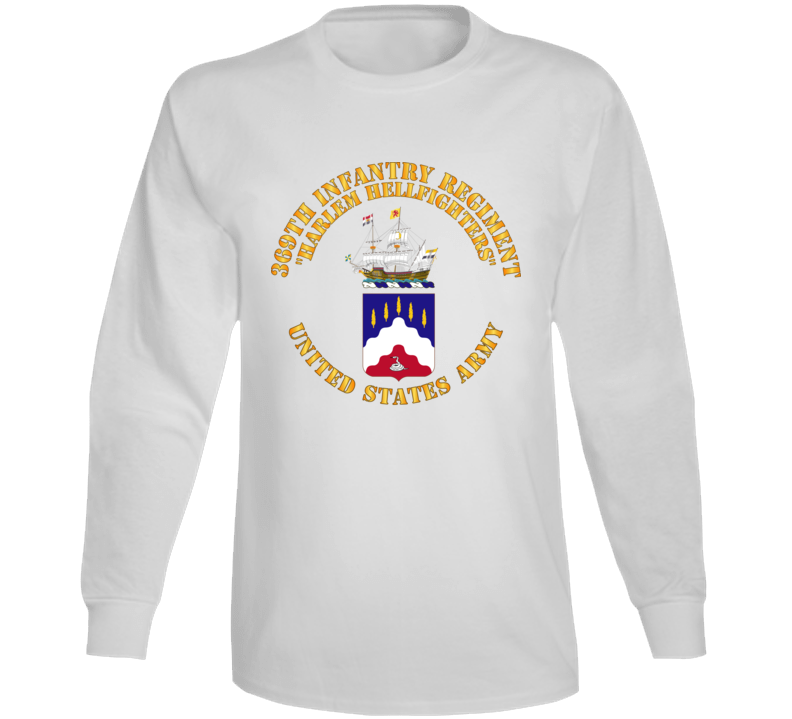 Army - Coa - 369th Infantry Regiment - Harlem Hellfighters Wo Drop Shadow Long Sleeve