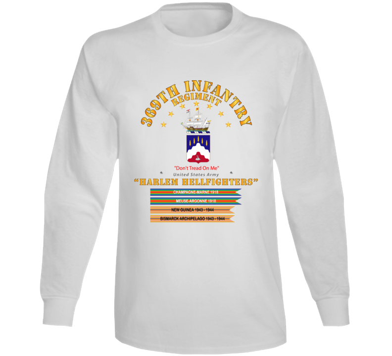 Army - 369th Infantry Regiment - Harlem Hellfighters W Streamers Long Sleeve