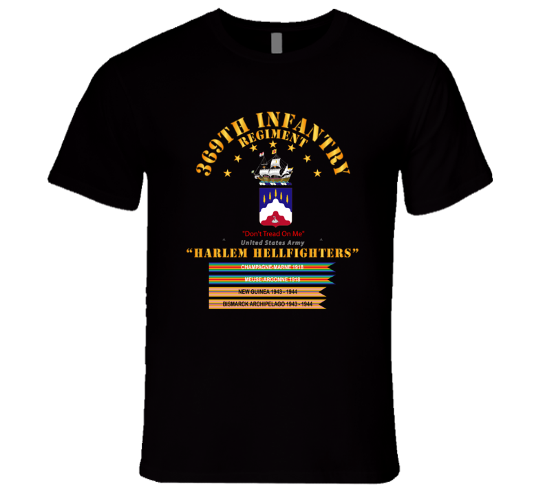 Army - 369th Infantry Regiment - Harlem Hellfighters W Streamers T Shirt