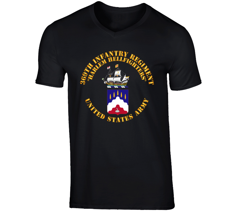 Army - Coa - 369th Infantry Regiment - Harlem Hellfighters Wo Drop Shadow T Shirt
