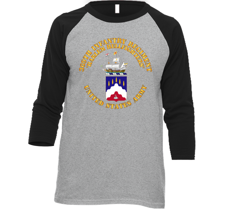 Army - Coa - 369th Infantry Regiment - Harlem Hellfighters Wo Drop Shadow T Shirt