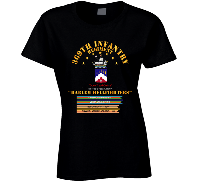 Army - 369th Infantry Regiment - Harlem Hellfighters W Streamers T Shirt