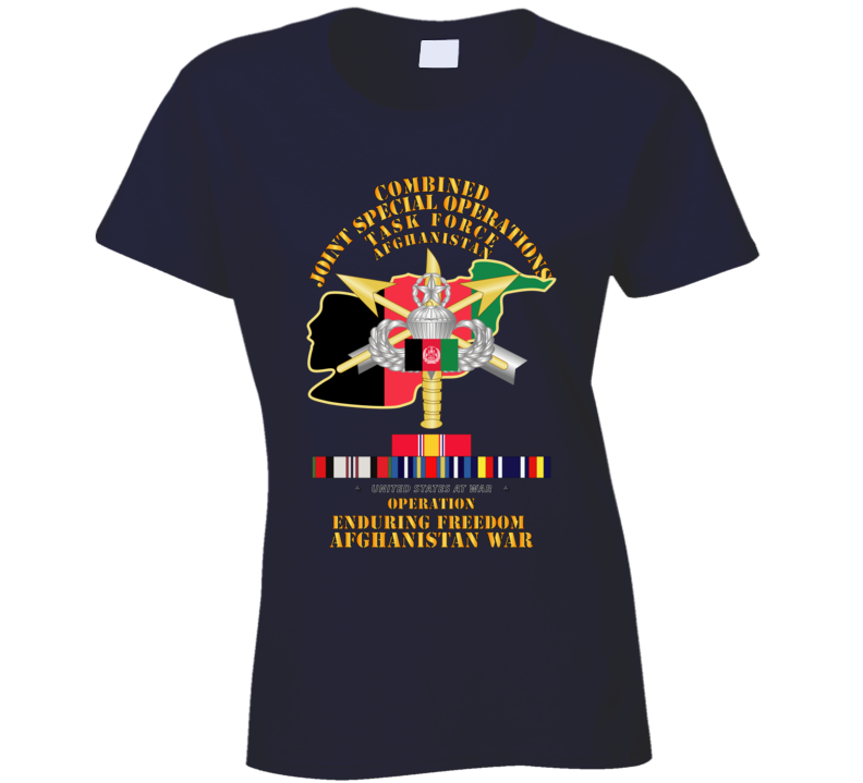 Sof - Combined Joint Special Operations Task Force - Oef - Afghan Wo Seal W Svc T Shirt