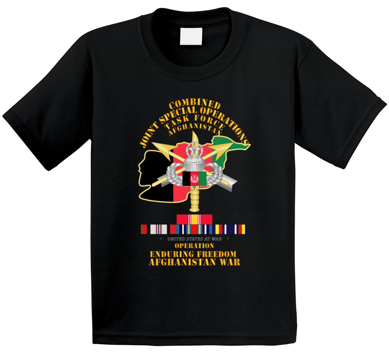 Sof - Combined Joint Special Operations Task Force - Oef - Afghan Wo Seal W Svc T Shirt
