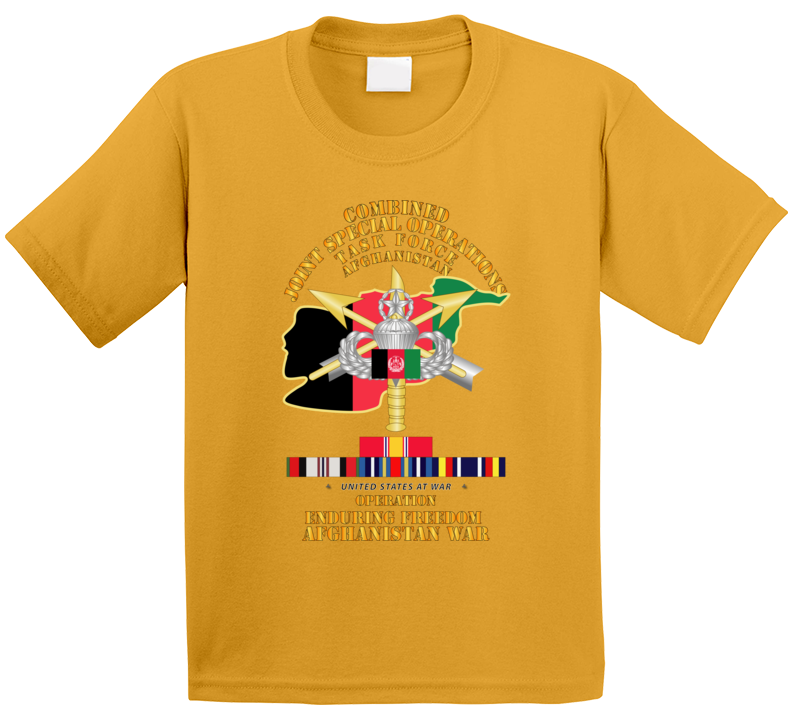 Sof - Combined Joint Special Operations Task Force - Oef - Afghan Wo Seal W Svc T Shirt