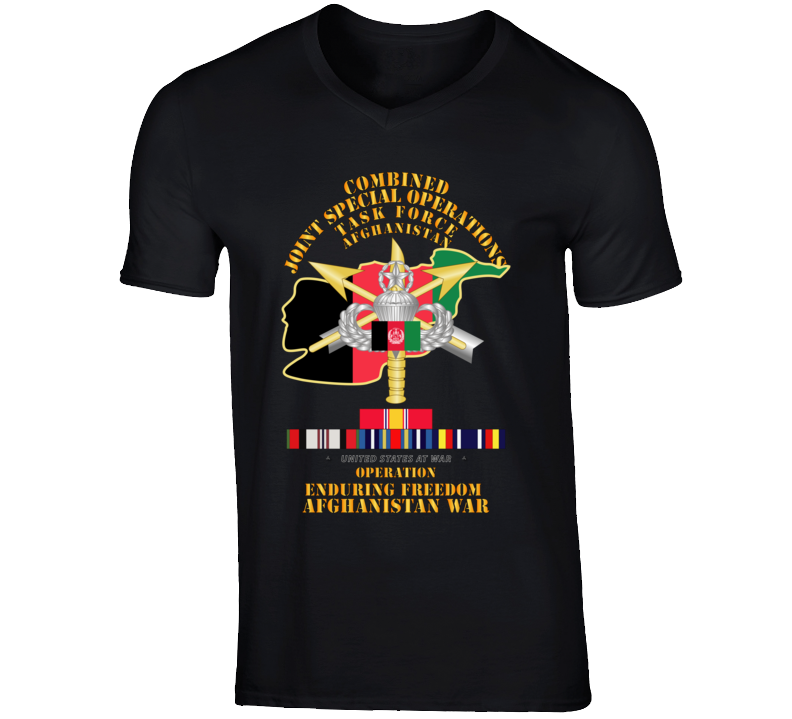 Sof - Combined Joint Special Operations Task Force - Oef - Afghan Wo Seal W Svc T Shirt