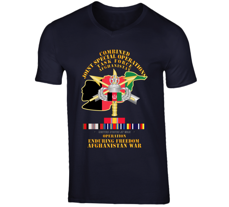 Sof - Combined Joint Special Operations Task Force - Oef - Afghan Wo Seal W Svc T Shirt