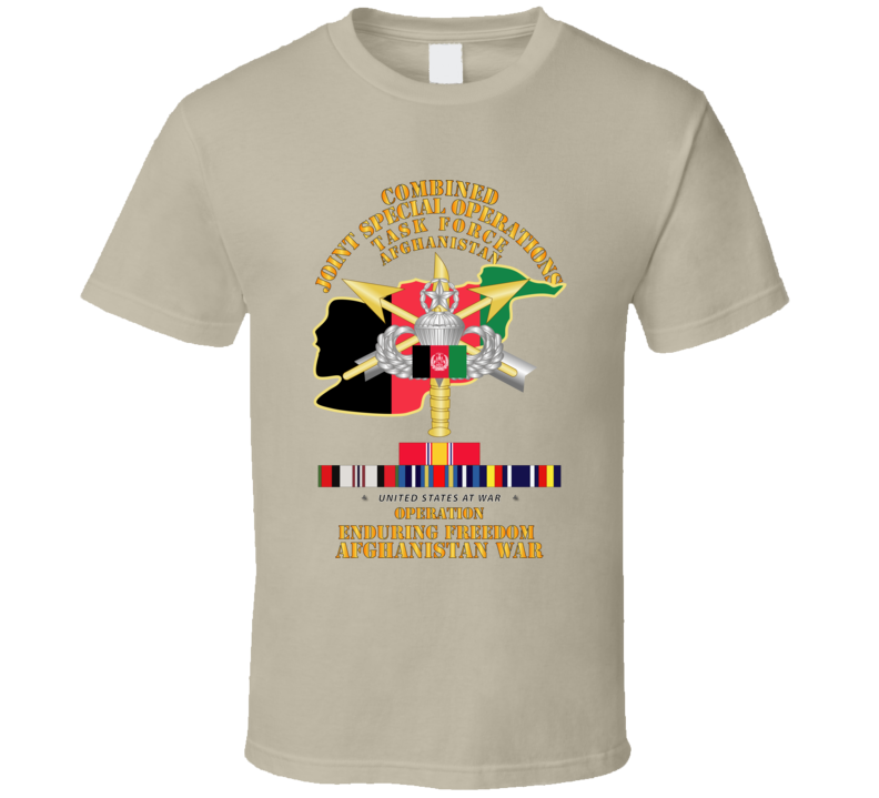 Sof - Combined Joint Special Operations Task Force - Oef - Afghan Wo Seal W Svc T Shirt