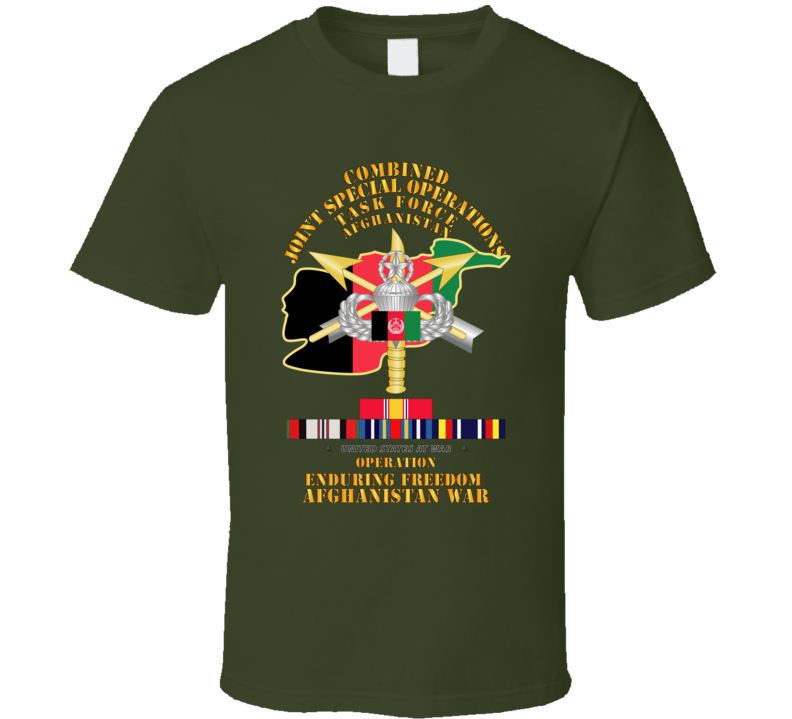 Sof - Combined Joint Special Operations Task Force - Oef - Afghan Wo Seal W Svc T Shirt