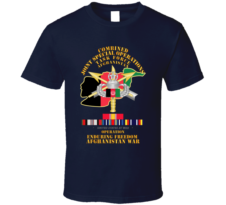 Sof - Combined Joint Special Operations Task Force - Oef - Afghan Wo Seal W Svc T Shirt