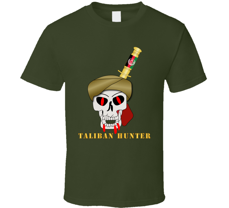 Sof - Taliban Hunter W Bayonet In Skull T Shirt