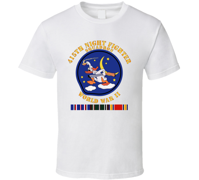 Aac - 415th Night Fighter Squadron - Wwii W Eu Svc T Shirt