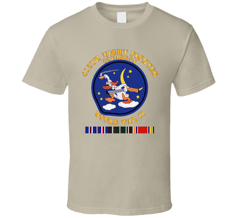 Aac - 415th Night Fighter Squadron - Wwii W Eu Svc T Shirt