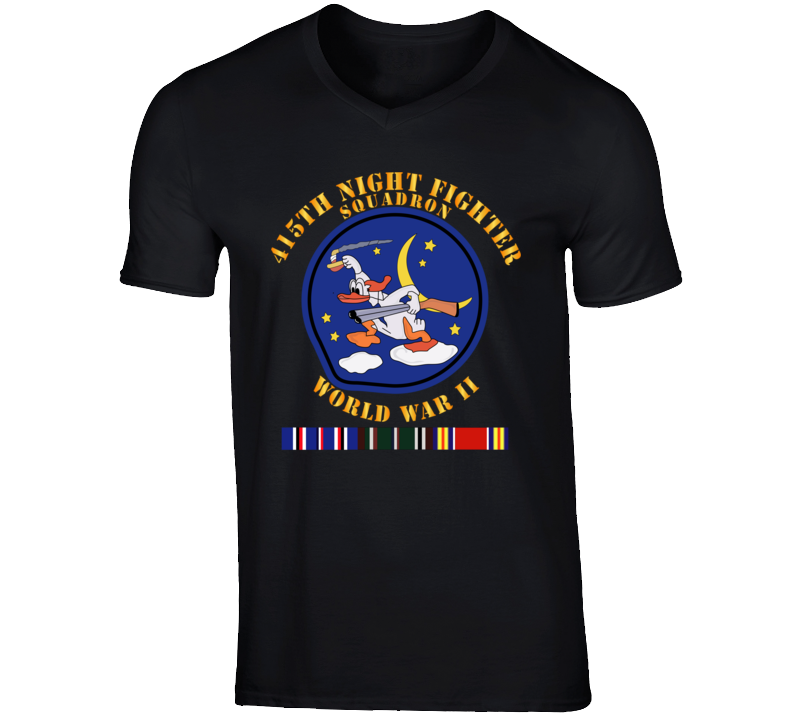 Aac - 415th Night Fighter Squadron - Wwii W Eu Svc V-neck