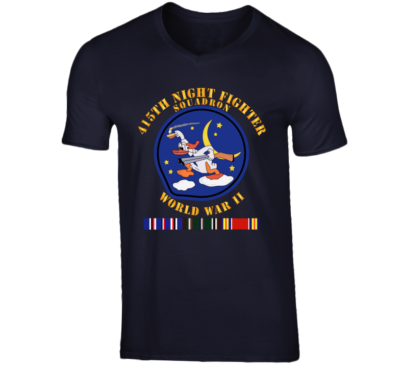 Aac - 415th Night Fighter Squadron - Wwii W Eu Svc V-neck