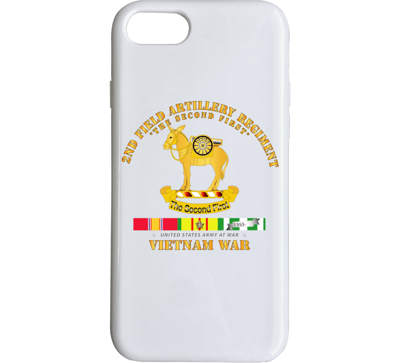 Army - 2nd Field Artillery Regiment - Vietnam W Svc Phone Case