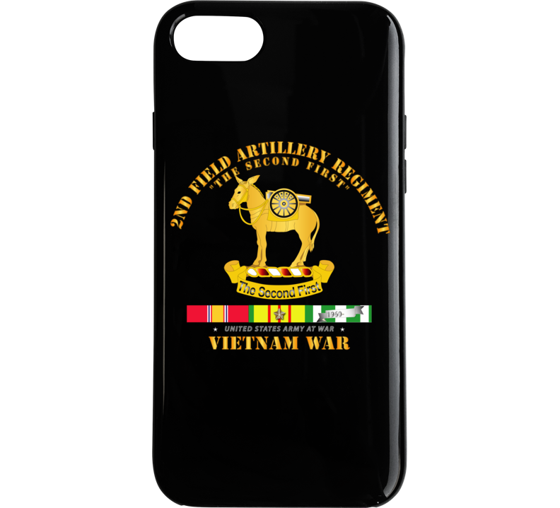 Army - 2nd Field Artillery Regiment - Vietnam W Svc Phone Case
