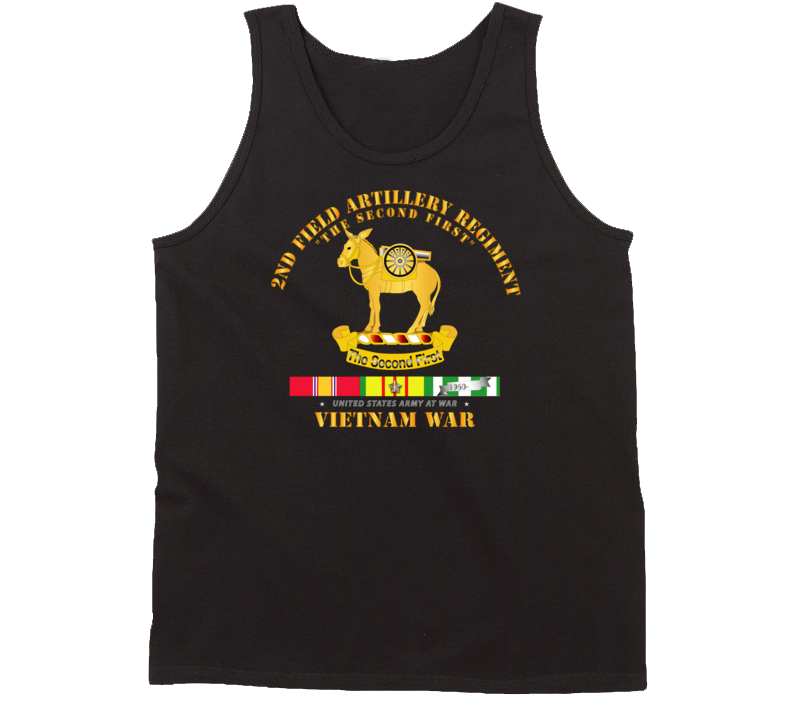 Army - 2nd Field Artillery Regiment - Vietnam W Svc Tanktop