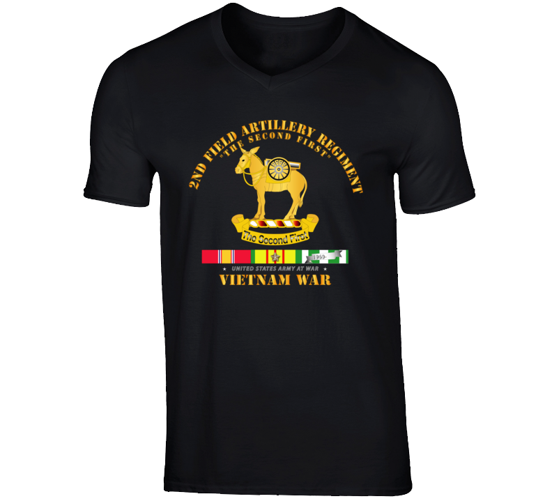 Army - 2nd Field Artillery Regiment - Vietnam W Svc T Shirt
