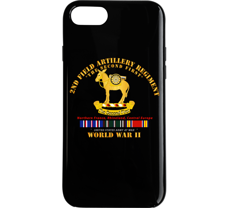 Army - 2nd Field Artillery Regiment - Wwii W Eu Svc Phone Case