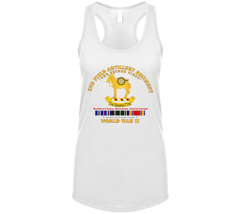 Army - 2nd Field Artillery Regiment - Wwii W Eu Svc T Shirt