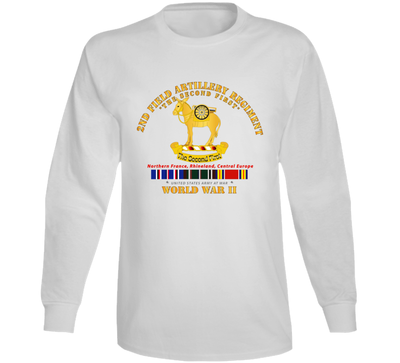 Army - 2nd Field Artillery Regiment - Wwii W Eu Svc Long Sleeve