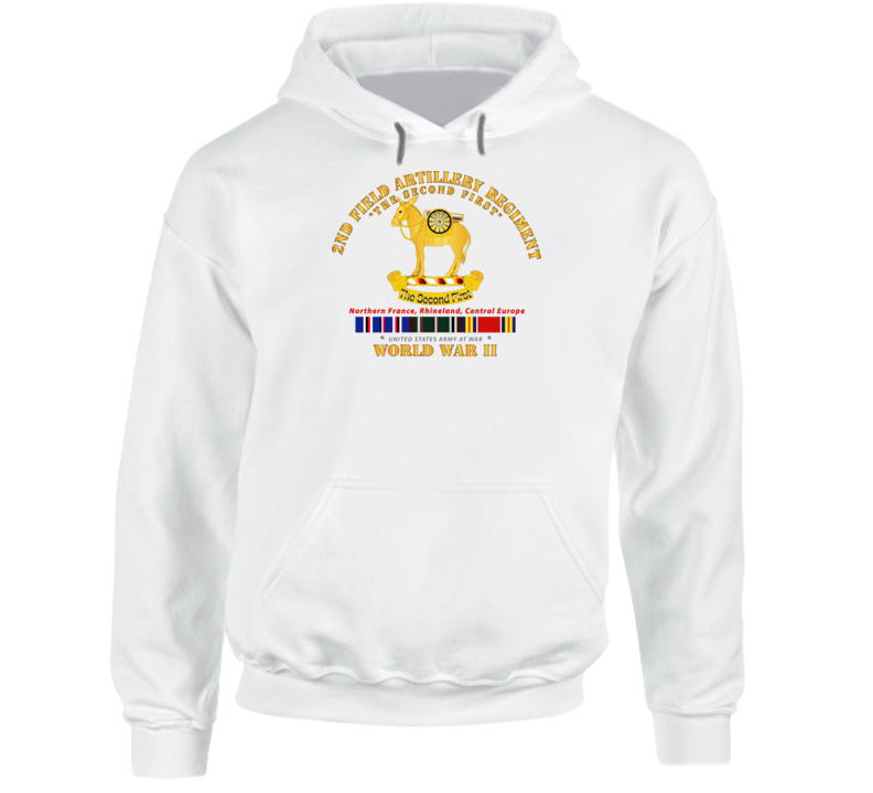 Army - 2nd Field Artillery Regiment - Wwii W Eu Svc Hoodie