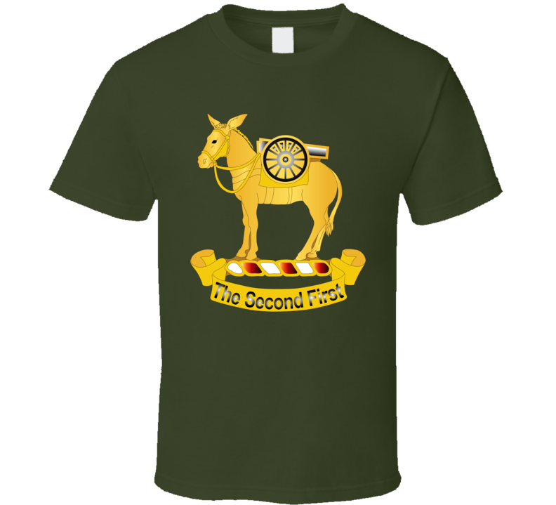 Army - 2nd Field Artillery Regiment Wo Txt T Shirt