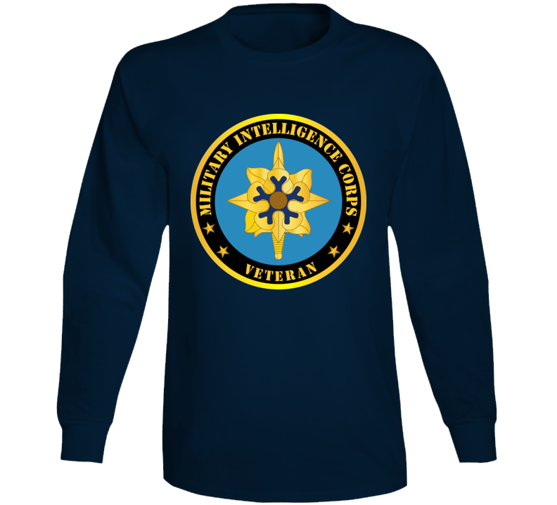 Army - Military Intellligence Corps Branch Veteran Long Sleeve
