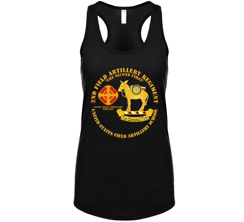 Army - 2nd Field Artillery Regiment - Us Fa School Ladies Tanktop