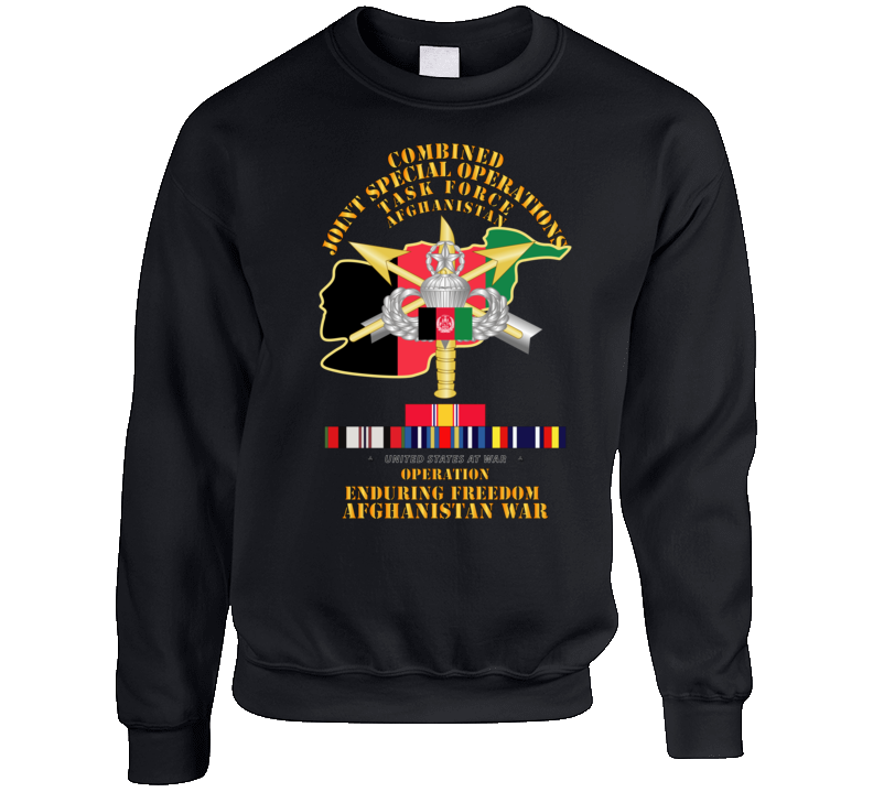 Sof - Combined Joint Special Operations Task Force - Oef - Afghan Wo Seal W Svc T Shirt
