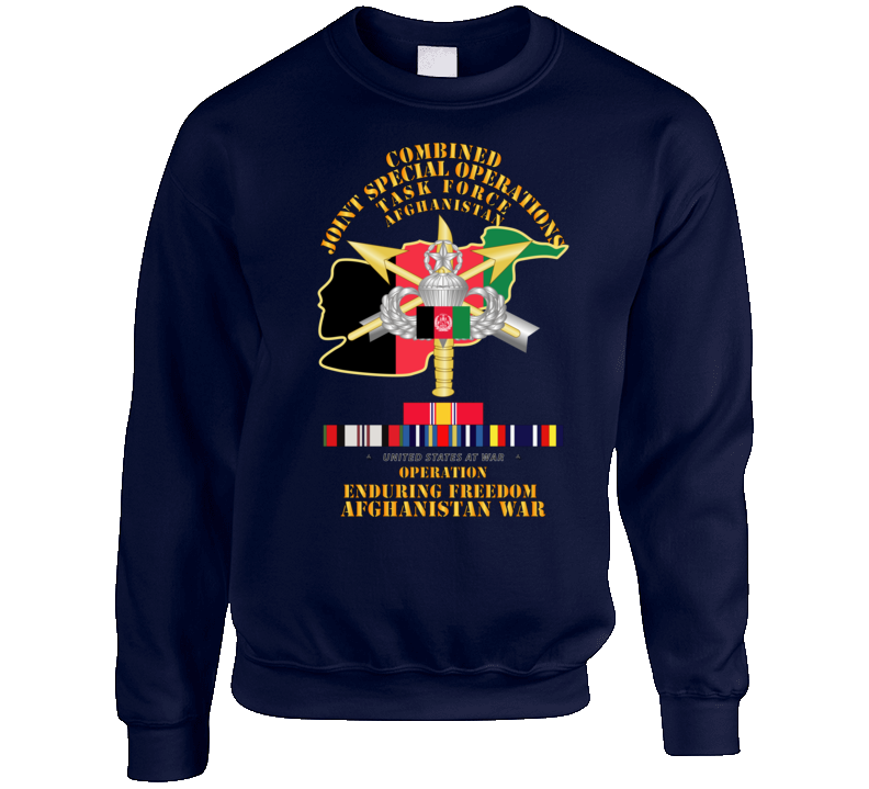 Sof - Combined Joint Special Operations Task Force - Oef - Afghan Wo Seal W Svc T Shirt