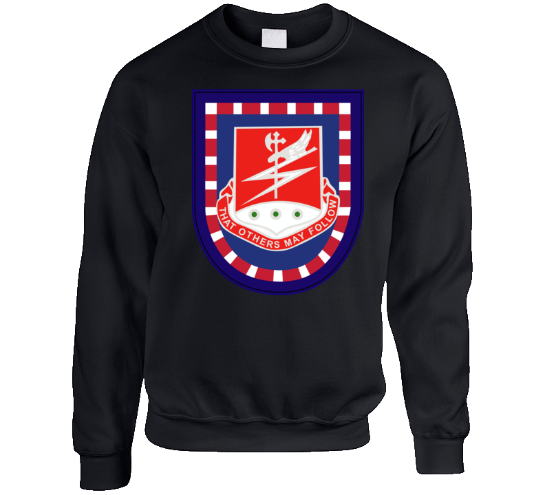Army - Flash W 127th Airborne Engineer Bn Dui Wo Txt Sweatshirt T Shirt