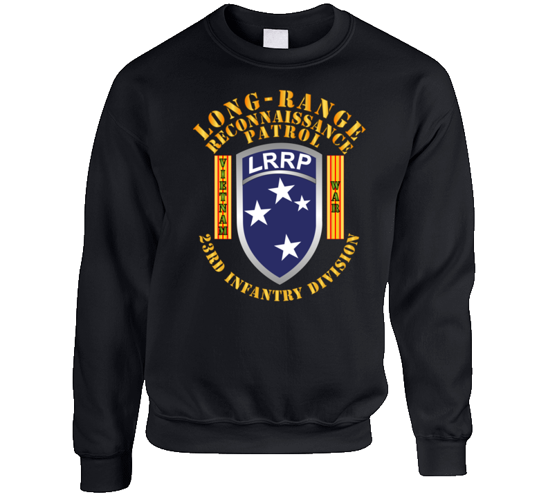 Army - Sof - 23rd Id - Lrrp W Vn War Banner Sweatshirt T Shirt