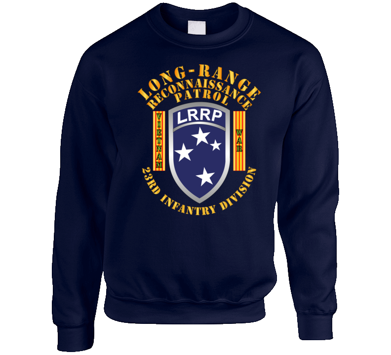 Army - Sof - 23rd Id - Lrrp W Vn War Banner Sweatshirt T Shirt