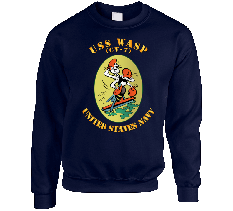 Navy - Uss Wasp (cv 7) Sweat Shirt